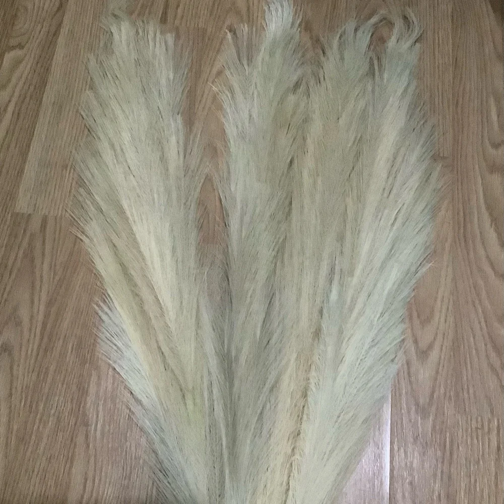Boho Natural Sand Color Tall Faux Pampas Grass 4 Pieces